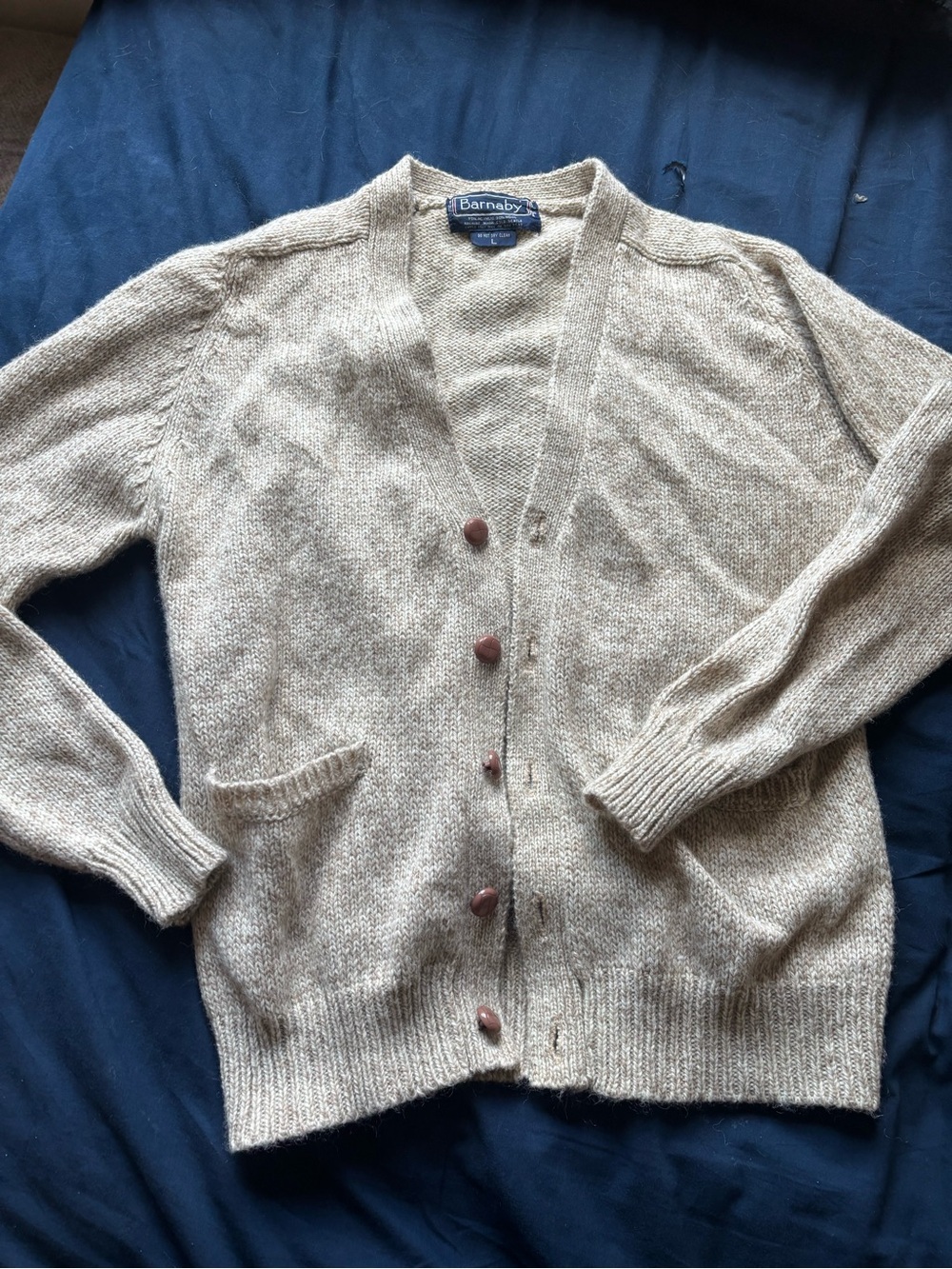 Neutral Knit Button-Front Cardigan - Cream